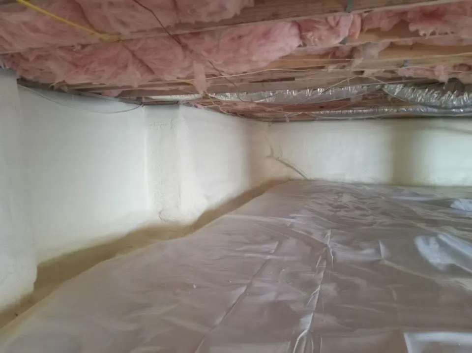 Crawl space encapsulation with closed-cell spray foam for Roof Waterproofing in Rittman